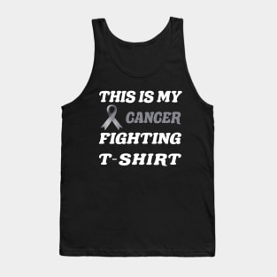 Brain Cancer grey Ribbon Fighting Tank Top